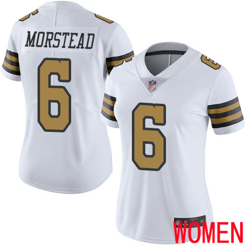 New Orleans Saints Limited White Women Thomas Morstead Jersey NFL Football #6 Rush Vapor Untouchable Jersey
